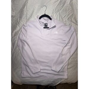 The North Face Women's Light Purple Fleece 1/4 Zip Pullover Sweater Size L